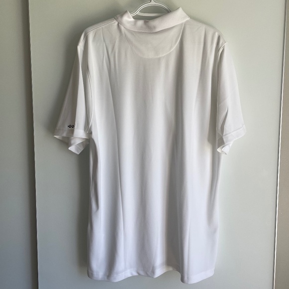 Snake Eyes Men's White With Grey Stripe Golf/Polo Shirt - Size XL - Picture 2 of 7